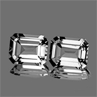 Natural Brazil White Topaz Pair 8 X 6 MM [Flawless