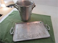 Aluminum Everlast Grapes Tray and Ice Bucket