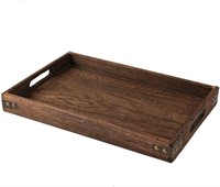 2 Piece Wood Serving Tray Small and Medium