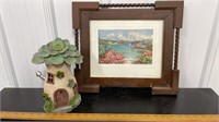 Garden Ornament & Framed Picture. *LYR NO SHIPPING
