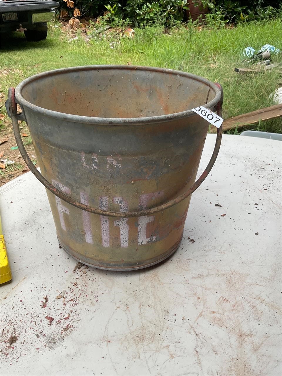 Vintage Fire Bucket with handle