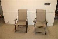 Set of 2 Folding Deck Chairs