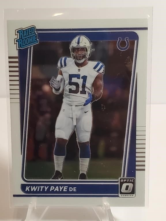 2021 Donruss Optic Rated Rookie Kwity Paye RC