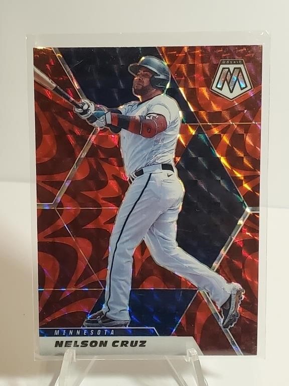 2021 Panini Mosaic Red Reactive Nelson Cruz2022 To