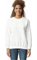 S Unisex Fleece Crewneck Sweatshirt White