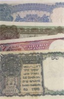 Vintage Currency WW2 era Indian Rupees