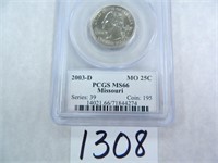 2003-D Missouri Quarter PCGS Graded MS66