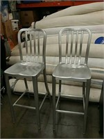 Pair of aluminum stools