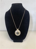 24" necklace aqate stone .925 PGDA Italy