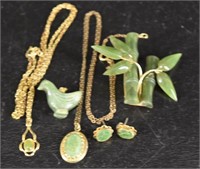 Jade Necklace & Pin