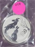 2023 AUSTRALIA LUNAR YEAR SILVER COIN - RABBIT