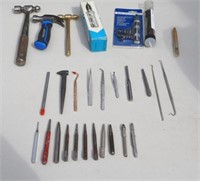 Assortment of Hammers, Punches, Dental Tools