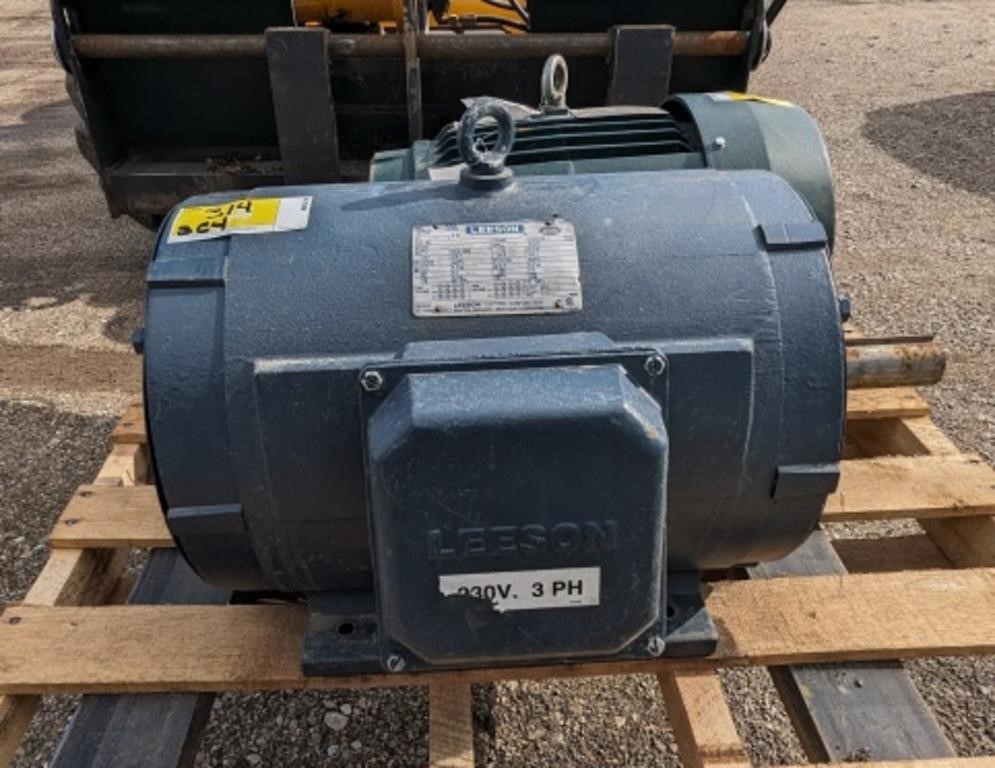 Leeson 3hp Electric Motor, 3 phase, TAX, good