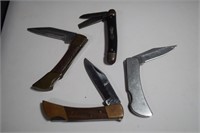 Four Pocket Knives, 3- Are Lock Blades