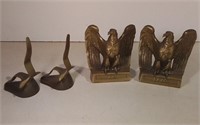 Brass Bookends Eagles 1776 & Seagulls