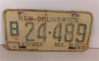 1969 New Brunswick License Plate