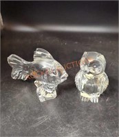 Glass fish and owl