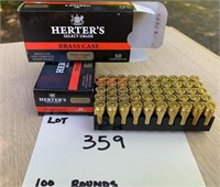 2 Boxes Herter's 9mm Luger,115 gr FMJ, 100 rounds