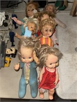 9 vintage baby dolls