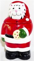 Coco Dowley Christmas cat cookie jar, 12.5"