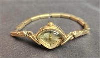 Green 14k gold small women's watch