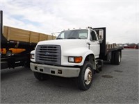 1998 FORD F800 S/A FLATBED TRUCK