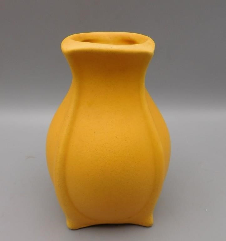 Arts & Crafts Marigold Yellow Pottery Vase