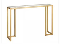 Meyer & Cross Brass Rectangle Glass Console Table