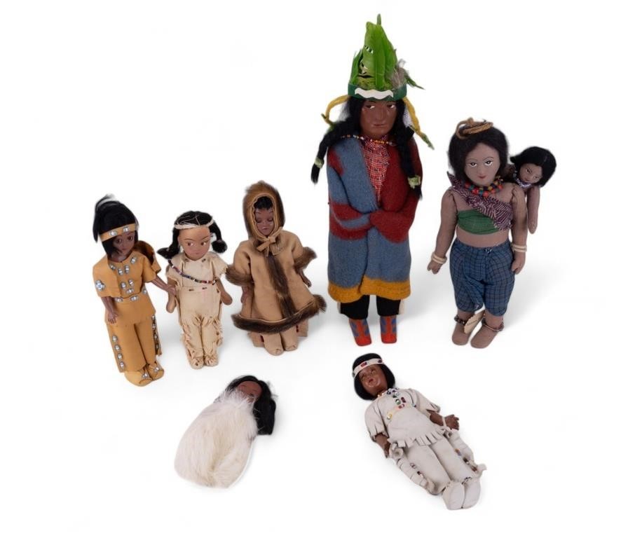 Vintage Skookum & Native American Dolls