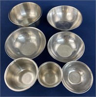 (7) Stainless Steel bowls