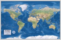 Laminated World Map Poster | 36 x 24