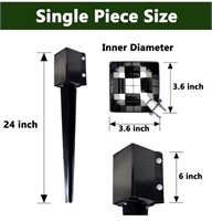 FENCE POST GROUND SPIKE 24x4x4 IN