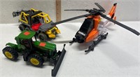 Tonka  helicopter   John Deere tractor