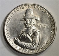 1920 PILGRIM COMMEM HALF DOLLAR, CH BU