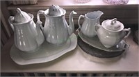 2-iron Stone teapots, iron Stone platters,