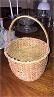 Antique splint oak basket, 15 inches tall, 11