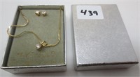 14KT gold necklace w/earrings