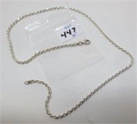 16" long .925 silver rope chain