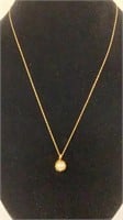 14 kt necklace with stone