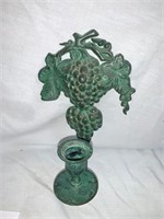Ornate Brass Grape Candle Holder