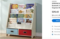 SEIRIONE Kids Book Rack, 4 Sling Bookshelf