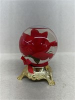 Rose flower water globe