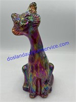 Fenton 11” Alley Cat Carnival Glass