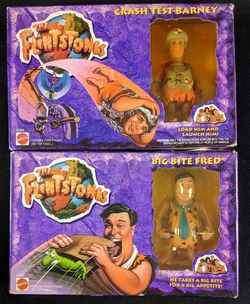 The Flintstones Mattel Fred and Barney Action Figu