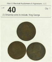 (3) Britannia coins to include; King George