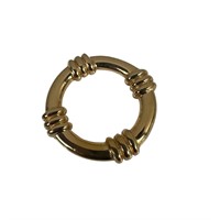 Hermes Vintage Bouet Circle Scarf Ring Gold Tone