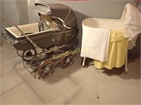 Vintage Baby Carriage and Bassinet