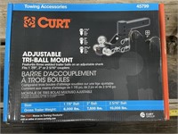 New Curt Adjustable Tri-Ball Mount