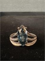 Sterling Ring w/ Blue Topaz Stone