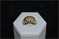 18kt Gold Plated & CZ  Ring sz 7